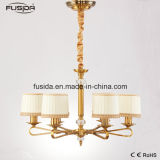 High Quality Customized New Product Iron Chandelier with Fabric Shade (D-6107/6)