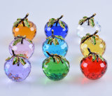 60mm Various Color in Stock Glass Crystal Apple Birthday Gift