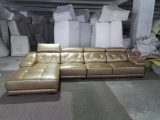 Modern L Shape Leather Sofa, Canton Fair New Model Sofa with Crystal Button (A35)