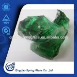 Green Clear Glass Lump