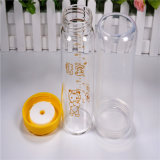 260ml Crystal Diamond Baby Glass Bottle with Break-Resistant Sleeve