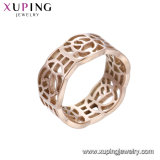 15103 Xuping Popular Women Jewelry Hollow Design Rose Gold Color Finger Ring for Sale