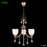 Geaceful Glass Chandelier Lighting with Crystal Drops