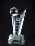 K9 Fashion Crystal Trophy with Black Base