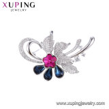 00134 Fashion Colorful Leaves Design Crystals From Swarovski Jewelry Brooch
