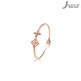 Fashion Custom Flexible Open up Bangle Bracelet with Zircon