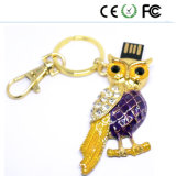 Owl Diamond U Disk Gifts USB Flash Drive Pendrive 128MB-128GB
