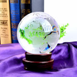 Frosted Crystal World Globe Glass Earth Globe Home Decorations