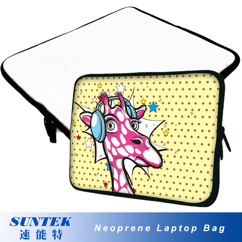 White Neoprene Fashion Blank Sublimation Laptop Computer Bag