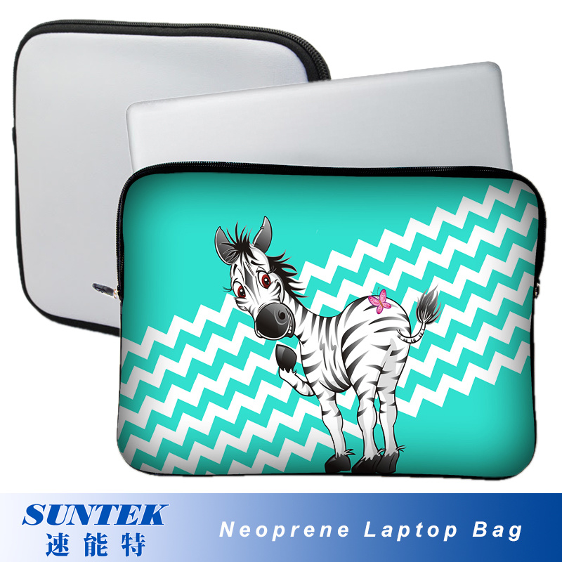 White Neoprene Fashion Blank Sublimation Laptop Computer Bag