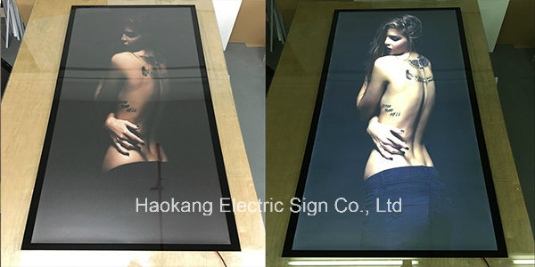 Magnetic Aluminum Frame Picture Frame Light Box with Sign