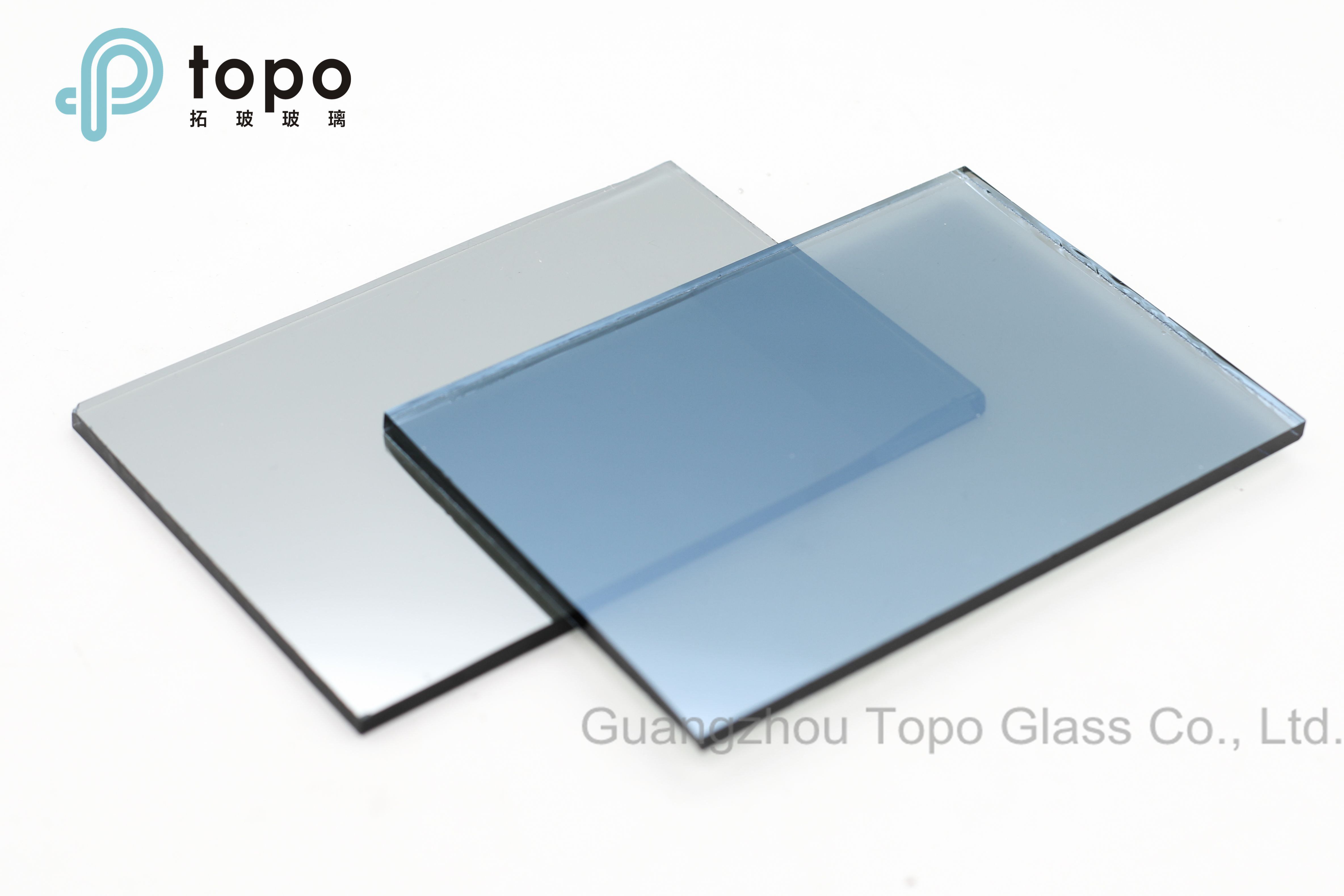 Blue Colored Coated Reflective Glass One Way Glass (R-MB)