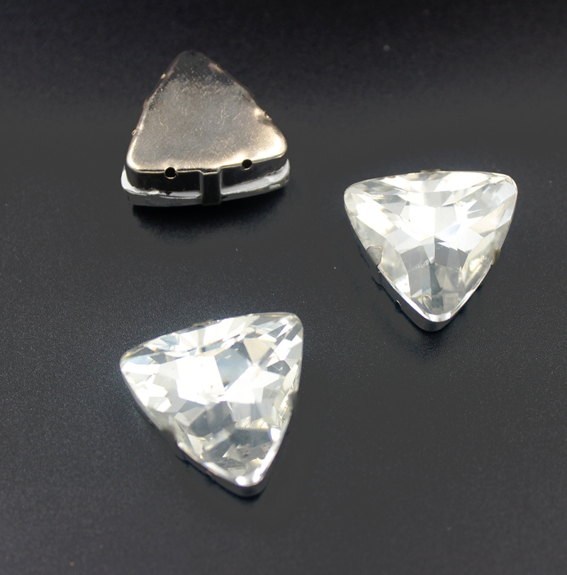 Triangle Crystal Beads Crystal Fancy Stones in Claw for Wedding Dresses