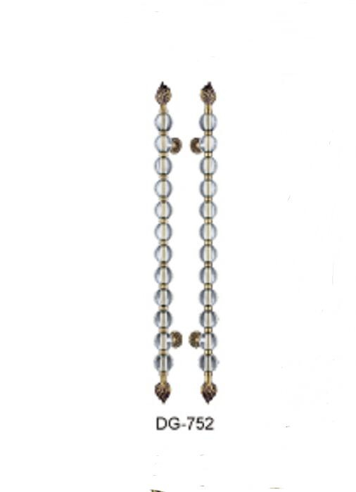 Stainless Steel Crystal Gold Color Glass Door Handle Dg-752