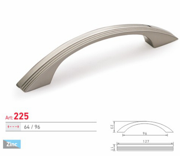 Modern Simple Design Zinc Alloy PC Finish Cabinet Handle (225)
