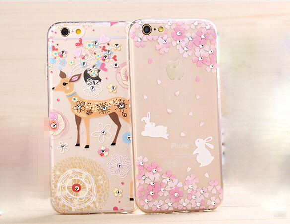 TPU Romantic Flower Classics Case Cover for iPhone 6plus
