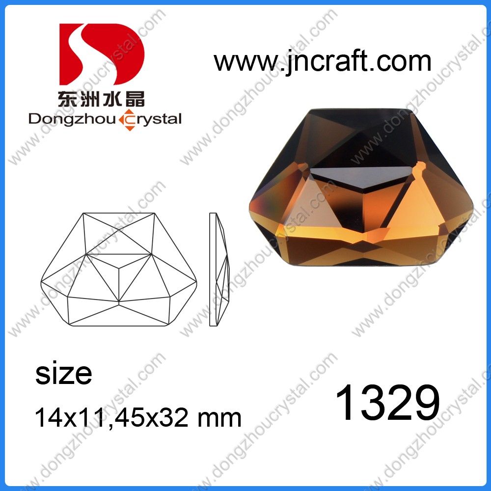 Dz-1329 Luxury Faceted Glass Jewelry Stone for Necklace Accessories