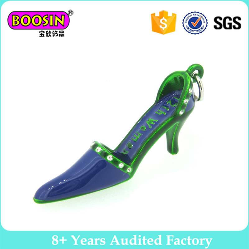 Enamel High-Heeled Shoes Pendant Charms for Women Girls