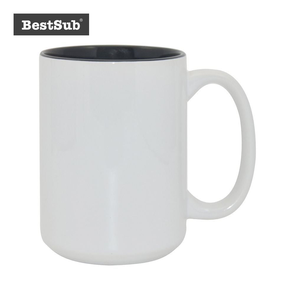 Bestsub Sublimation 15 Oz Two-Tone Ceramic Photo Mug (B21N-01)