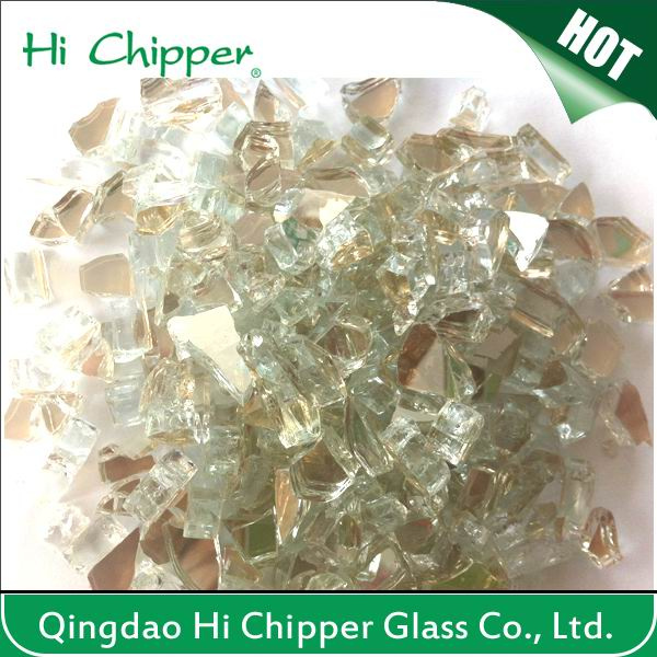 Copper Colored Fire Pit Glass Chips