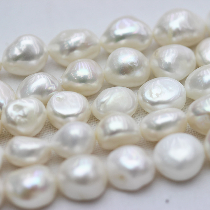 13-14mm Large White Natural Baroque Pearl (E190034)