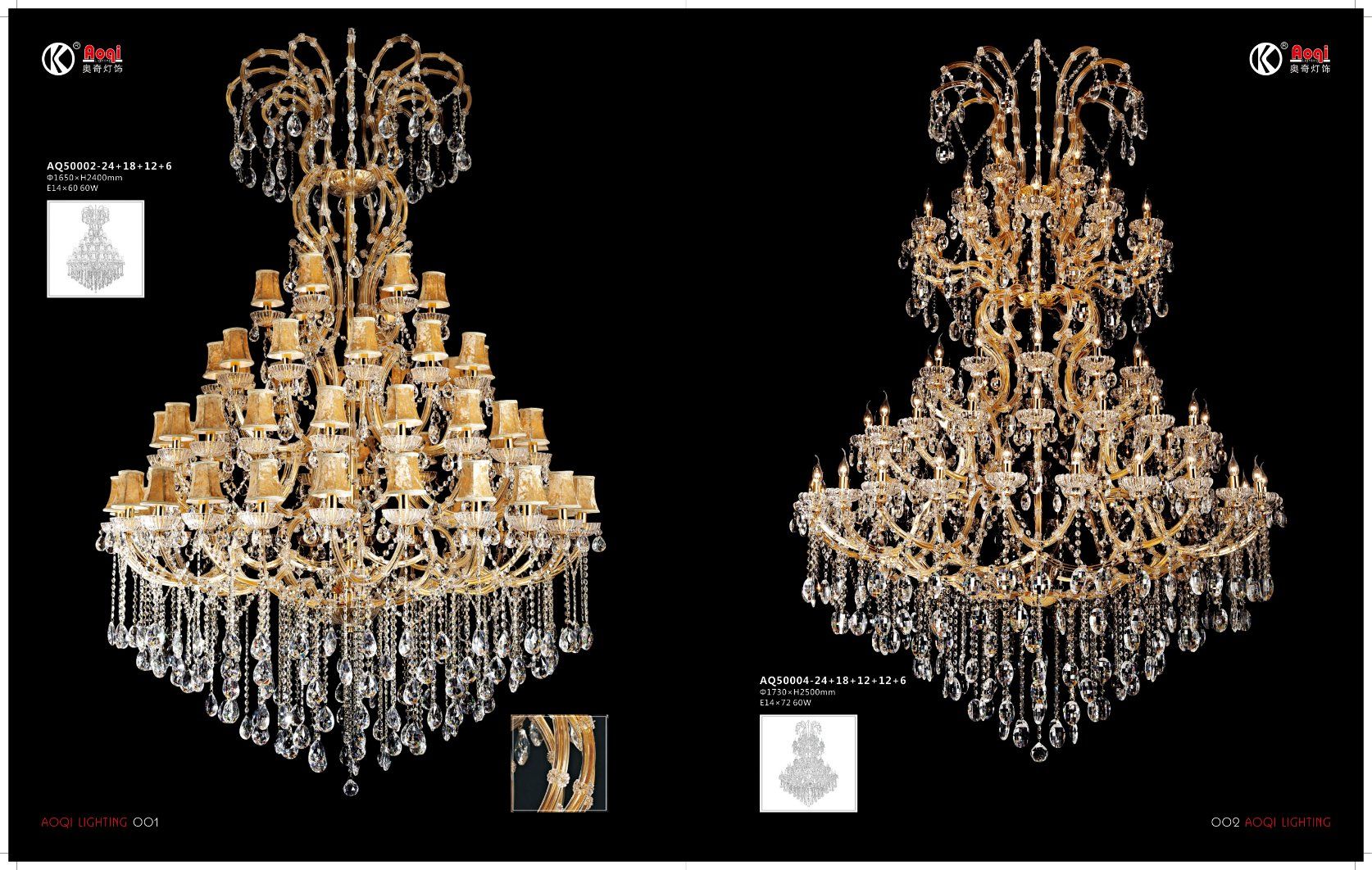 Luxury Clip Big Hotel Project Chandelier Lights