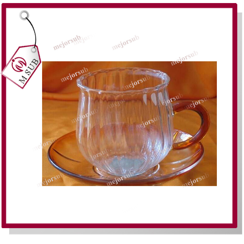 Elegant Lotus Flower Modelling Glass Cups Mugs Transparent Color