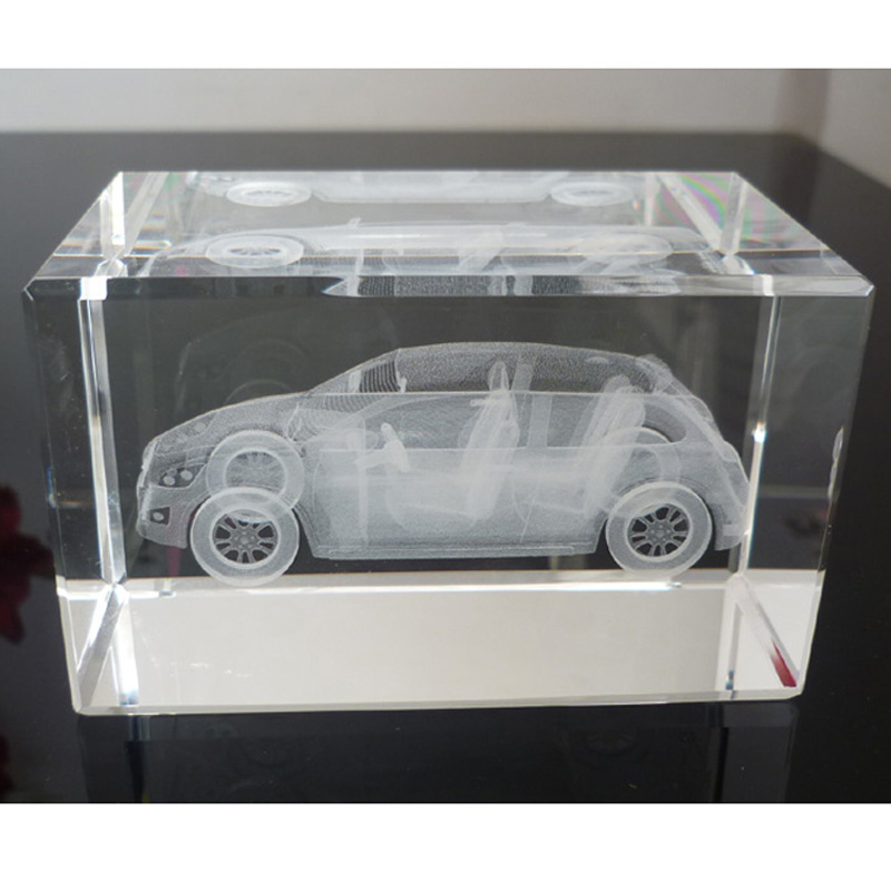 Personalized 3D Crystal Gift for Laser Crystal Cube, Glass Block