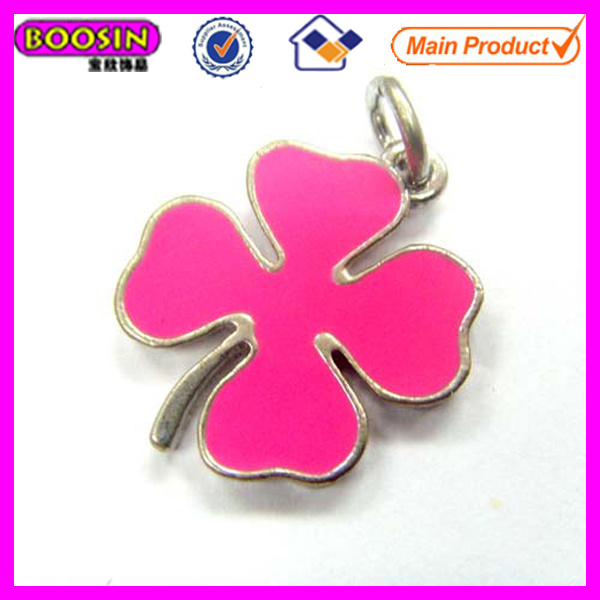 Chinese Enamel Four Leaves Lucky Clover Pendant #11944