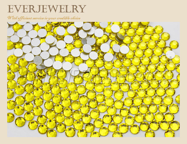 Mc Flat Back Rhinestone, Crystal Rhinestone Without Glue