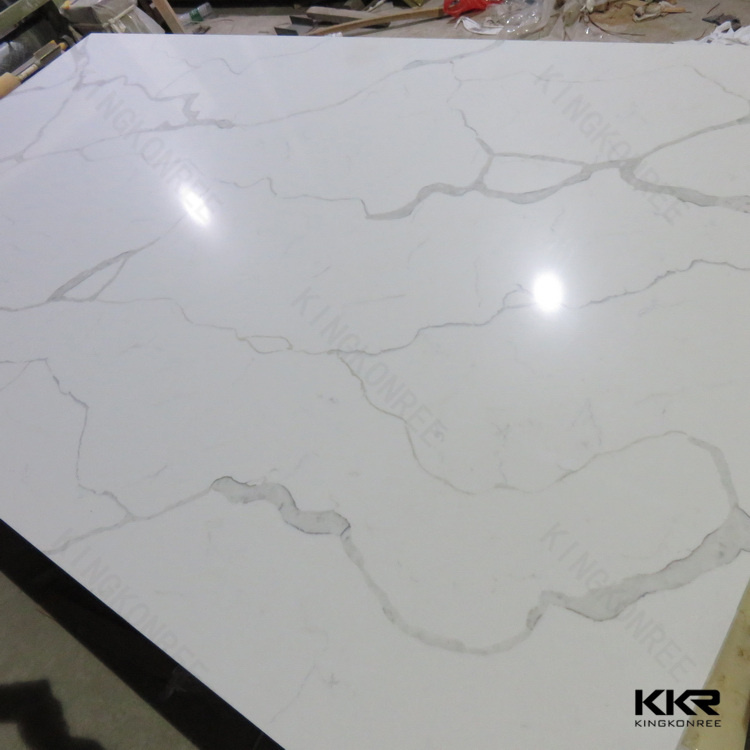 Bianco Carrara Veined Marble Stone Artificial Quartz Slab