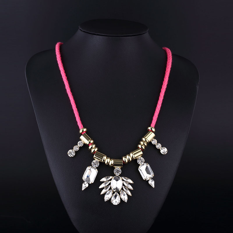 Fashion Punk Imatation Diamond Big Crystal Necklace