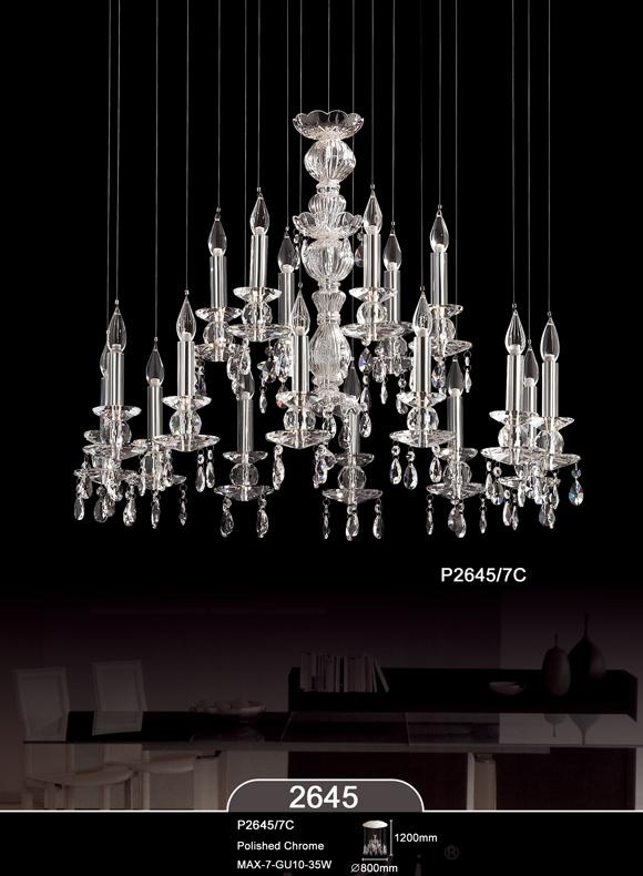 High Quality K9 Crystal Romantic Practical Decoration Chandelier (P2645-7C)