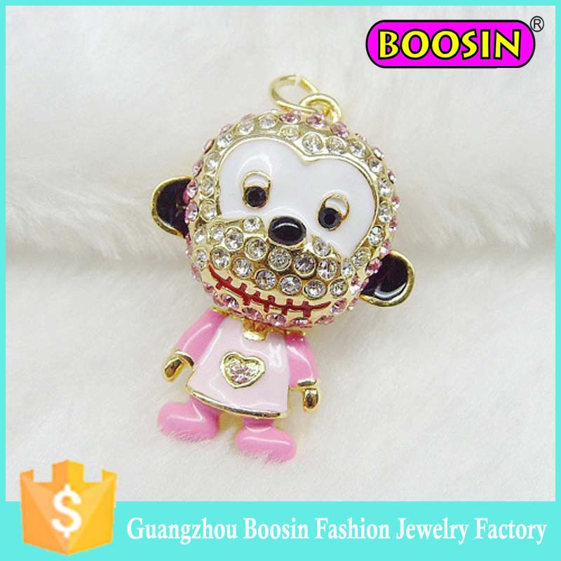 Wholesale 3D Metal Pet Pendant Black Shepherd Dog Charms #18502