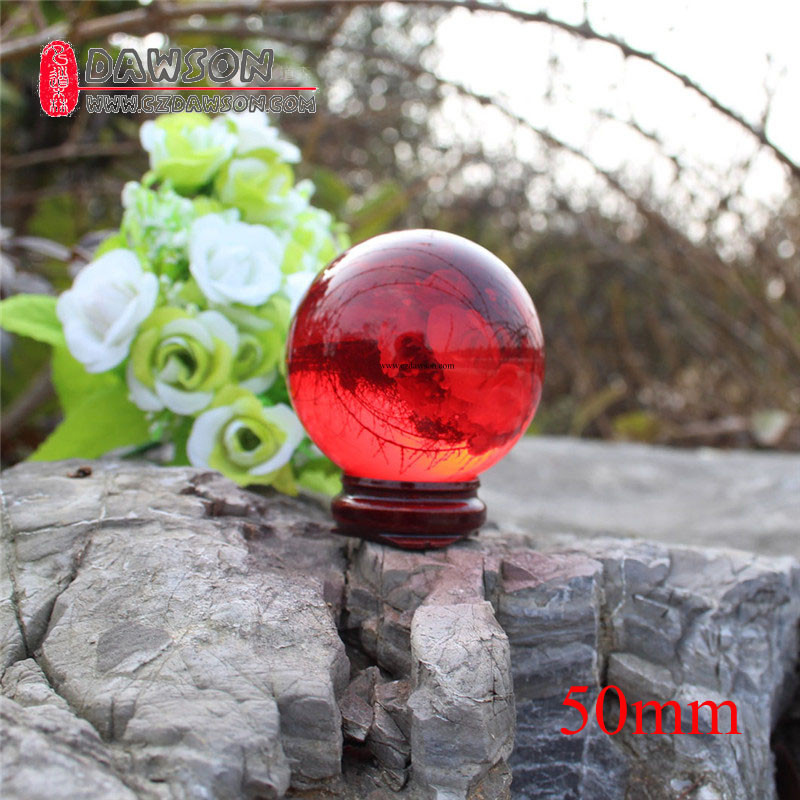 Dsjuggling 50mm Red Acrylic Juggling Ball Magic Contact Ball