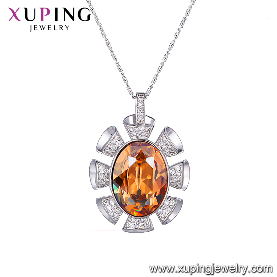 44013 Xuping Necklace Bijouterie Brazil Jewelry Crystals From Swarovski