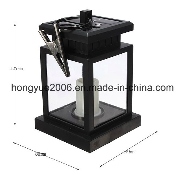 High Quality New Design Solar Hanging Lantern Solar Lantern with Warm White Flickering LED