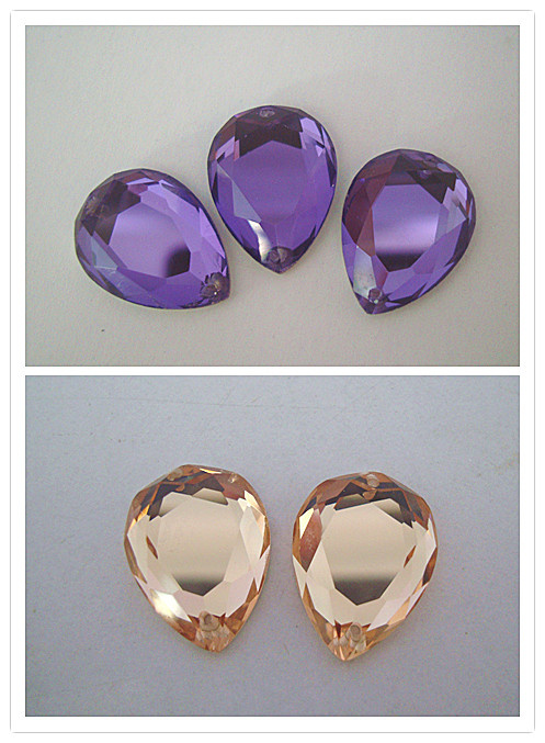 Drop Shaped Decorative Mirror Glass Beads (1023)