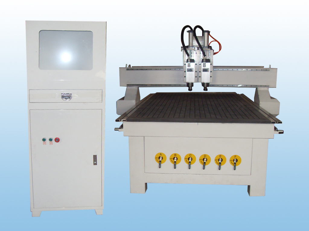 Two Heads CNC Router with 3D Rotary for Wood 1325