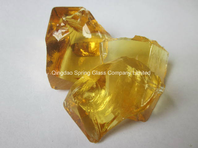 Decorative Yellow Clear Glass Rocks
