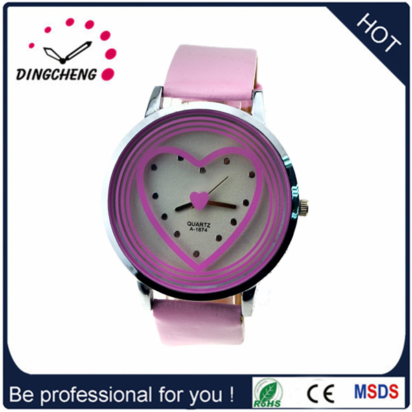 Watches White Face with Tan Leather Strap Belt Stainless Steel /Alloy Material Watch (DC-1389)