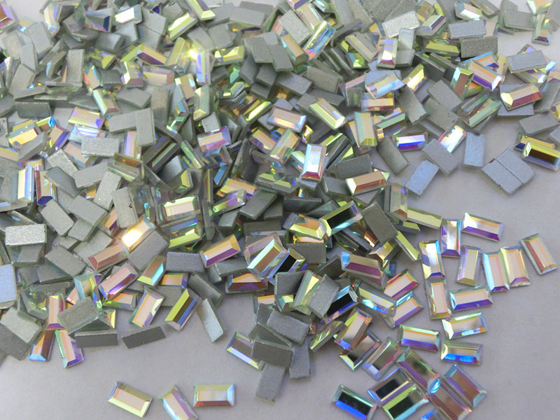 Rectangle Ab Non Hotfix Rhinestone for Costume Accessory