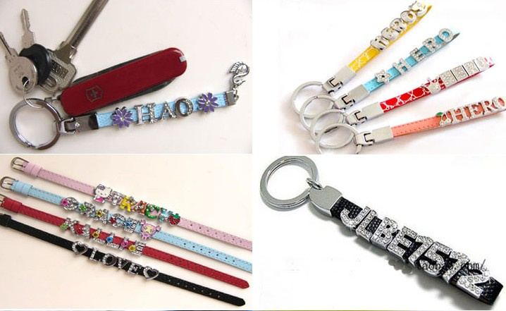 DIY Alphabets Silicone Slider Keyring