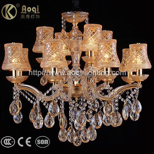 Golden Clip Champagne Crystal Chandelier Light