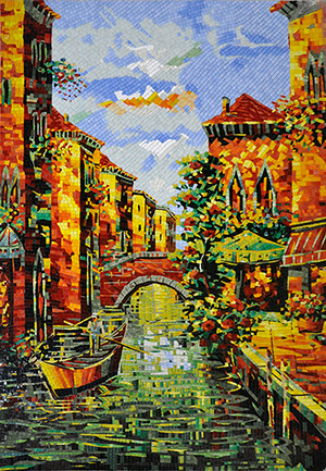 Mosaic Hand Cut Picture Mural