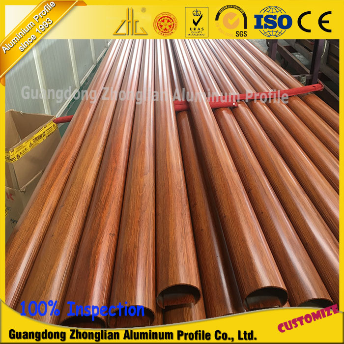 Customized China Supplier Wood Grain Aluminium Extrusion Fence