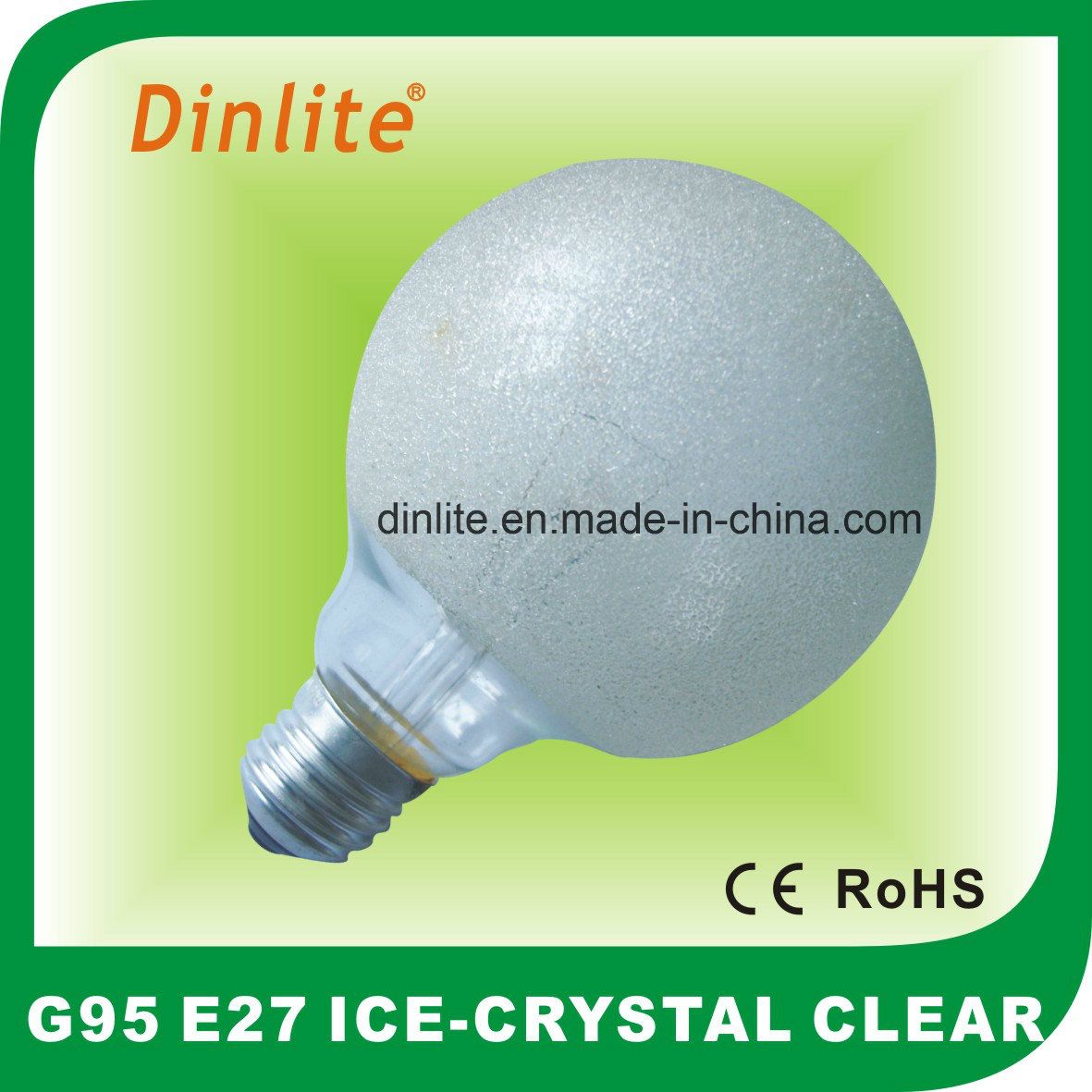 G95-40W 60W 100W Ice Crystal Clear Incandescent Bulb