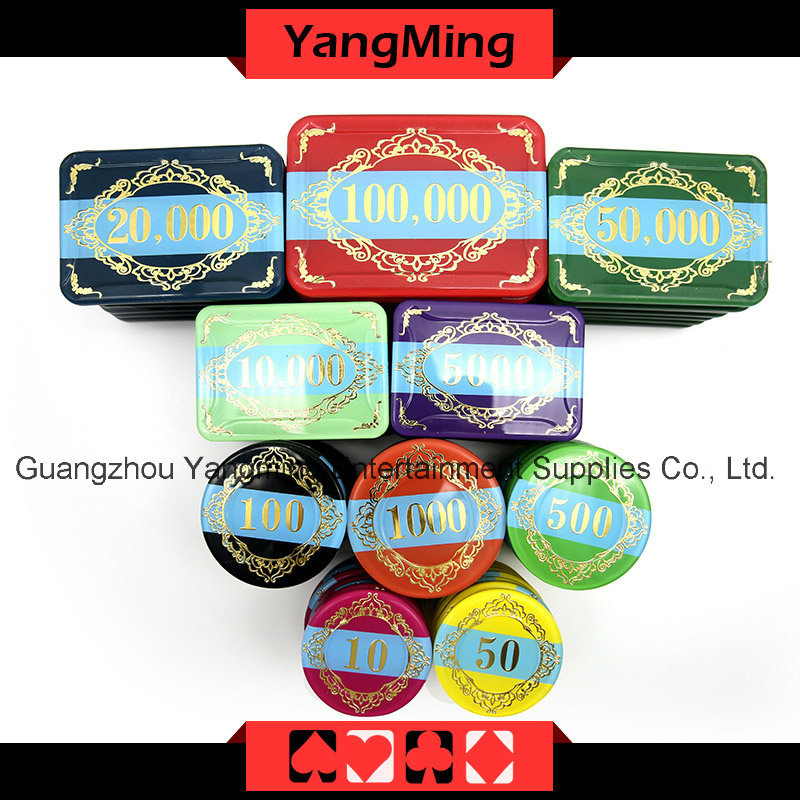 New Design Casino Gambling Chips Set /Acrylic Chips Premium Bronzing with Case in Aluminum Case for 760PCS (YM-LCTJ002)