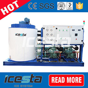 Air Cooled 10t/24hrs Food Grade Crystal Flake Ice Maker