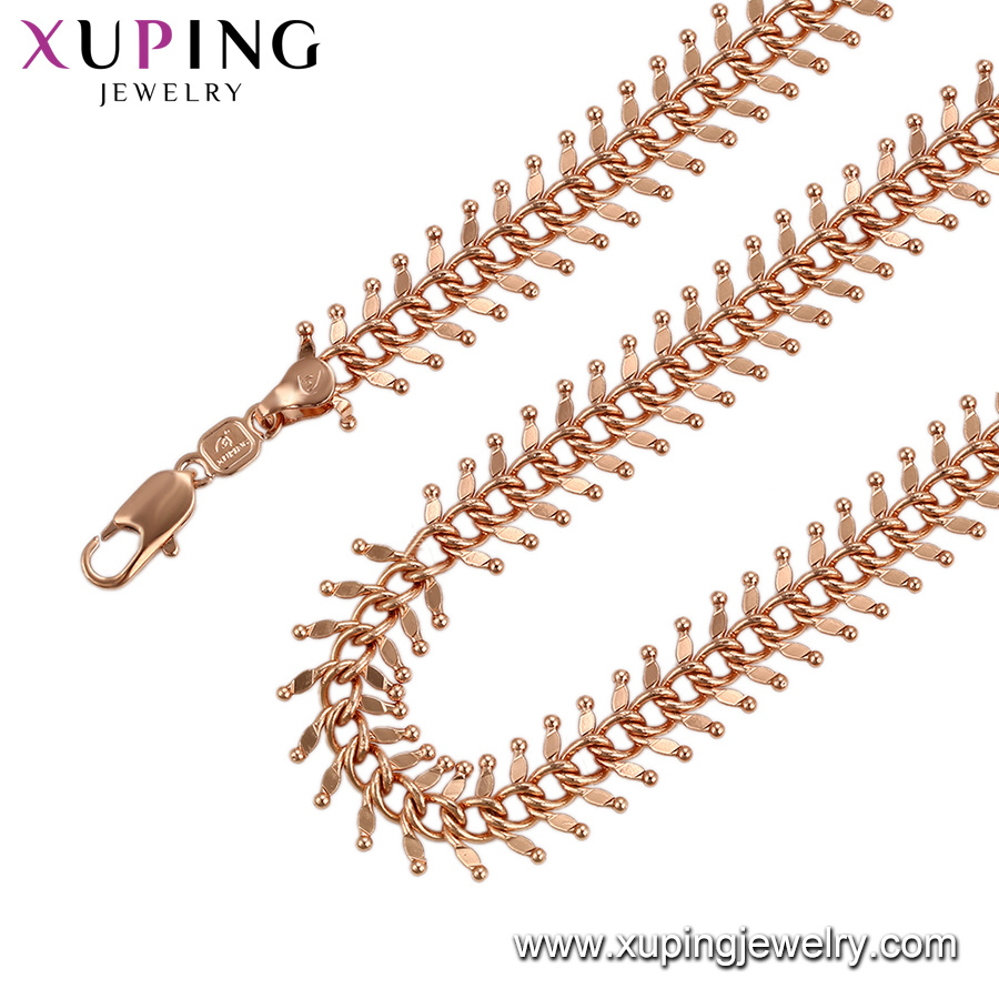 44673 Fashion Rose Gold Cool Stainless Steel Jewelry Necklace